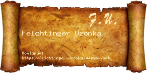 Feichtinger Uzonka névjegykártya